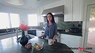 Loving busty stepmom Brooke Beretta's kitchen fucks.