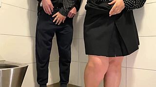 Curvy BBW Stepmom Milf Makes Chubby Step Son Cum Dirty Public Toilet