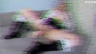 i can't stop watching this fembot ram that big dildo deep until creamy finish