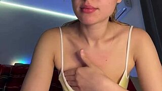 Blonde Teen Webcam Fingering Wet Pussy and Big Natural Tits Orgasm Closeup