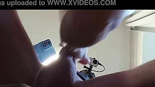 Milf gags on huge cocks, swallows gallons of saliva and cum deep