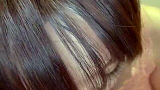 Japanese big tits babe spreads pussy wide open