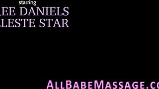 Redheaded babe backstage bares small tits in hd massage