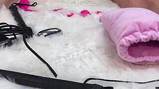 oiled massage turns into wild dildo pounding of her pussy and tight asshole