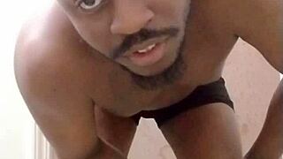 back at it, making a messy spread in underwear from another room