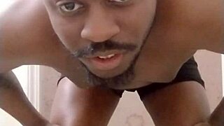 back at it, making a messy spread in underwear from another room