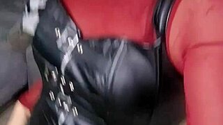 Mature milf teases ass in leather compilation