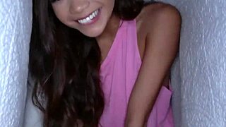 oh shit stepsis spreads for stepbro's fingers then he fucks her petite shaved teen pussy deep!