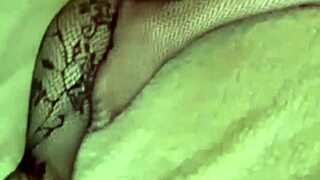 Milf wakes to hot cum dripping on lingerie ass cheeks