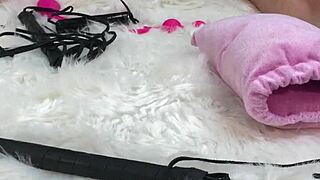 oiled massage turns into wild dildo pounding of her pussy and tight asshole