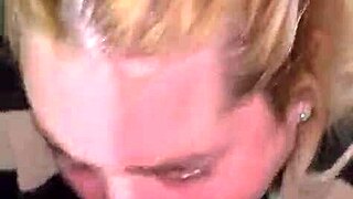 Blonde latina tattoo slut begs for monster cock cumshots straight into her mouth and facial