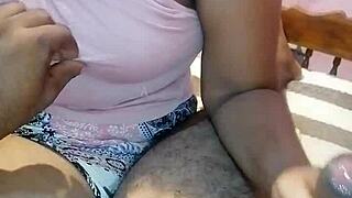 Indian Step Mom's Handjob Makes Son Explode Cum