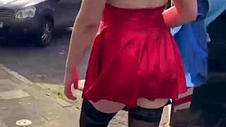 dare you to strut lingerie flashing tits in crowded streets?