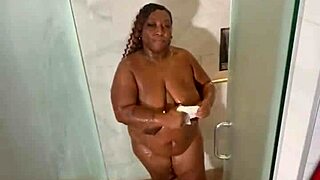 ebony babe craves big black cock dildo fucking her tits right now