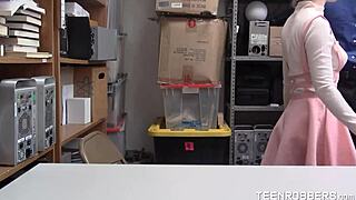 Hey thief with perfect tits, wanna get punished hard by cop in garage for stealing?