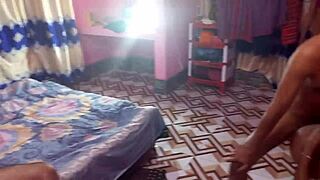 Two hot teen 18+ babes take big black cocks in wild home foursome bang.