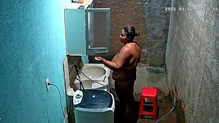 hidden camera catches stepmom shaving while stepson spies secretly