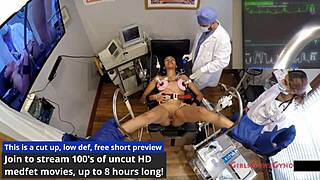 Curly nurse miss mars turns patients into screaming guinea pigs in latex hospital play