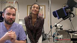 Curly nurse miss mars turns patients into screaming guinea pigs in latex hospital play