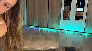 teasing webcam anal tail plug deep inside