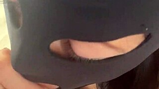 red lipstick deepthroat then HARDCORE DOGGY in fishnets with cum facial