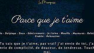 French Solo Female Masturbates Sensually to Huge Orgasm with Dirty Talk