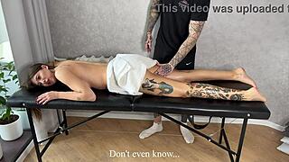 At my second massage, the cute brunette masseuse fingered me moaning through new techniques