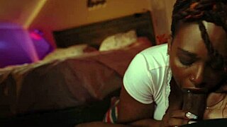 curvy ebony babe bends over throws bubble butt back on monster cock till squirting orgasm