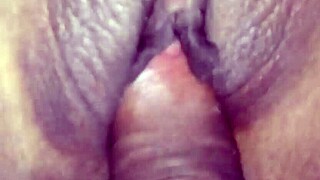 shaved tight pussy gets fucked deep till creampie orgasm fills pretty babe