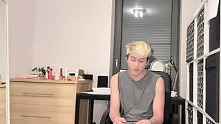 pretty sissified boy takes bareback pounding from mature shemale cock