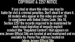 Jelena Jensen licks wet big pussy lips and tits