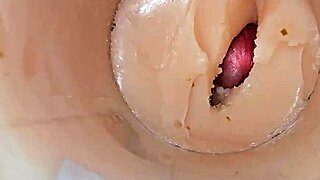 whoa camera shoved deep in her tight pussy exploding with huge cum!! 🍆💦