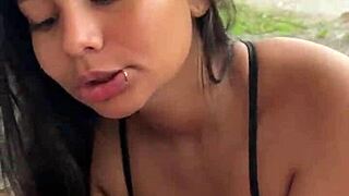 Big Ass Colombian Sucks Cock on Street Caught by Neighbor