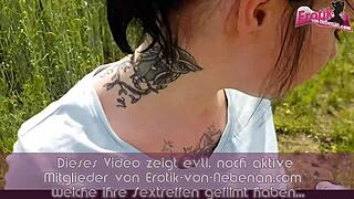 My German ex-girlfriend hates cum on her face during outdoor fuck