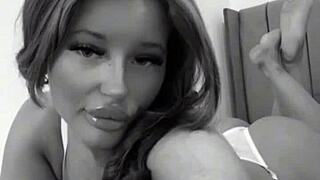 slutty british horny girlfriend masturbates with dildo on webcam craving my cum pov solo