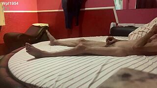 Amateur Couple Teases in Front and Back View