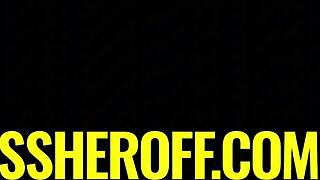 curvy colombian babe goes crazy slurping pee and deepthroating huge cock