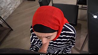 Shy hijab stepmom milf rides big cock cowgirl after bent over doggystyle lessons from hijablust