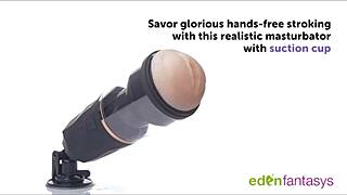 ego x suction cup stroking masturbator solo cum toy play