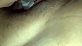 After long day i tease hairy pussy with vibrator