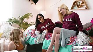 Stepdaughter's Taboo Licking Session with Stepmom