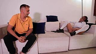 naughty student bends for stepdad's monster cock cowgirl doggy spanking in cosplay