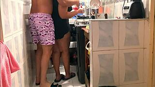 latina housekeeper fucked hard in kitchen by boss