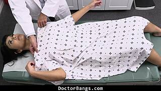 whoa, apryl rein's shy nurse pussy gets licked doggystyle by doctor