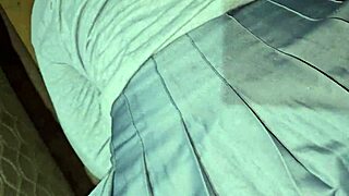 MI HERMANASTRA enters room finds me jerking off SKIRT UP close rub starts hot action