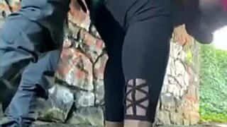 milf's wet pussy found in hidden outdoor tunnel fuck