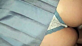 MI HERMANASTRA enters room finds me jerking off SKIRT UP close rub starts hot action