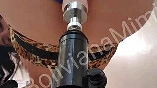 Latina pounds pussy and ass on relentless sex machine vibrator