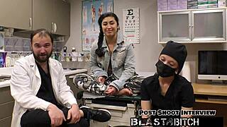 Patient Blasts Cum All Over Nurse Jasmine Rose's Back Bent Over Doggy Pov!