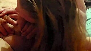 Sexy redhead teases then deepthroats cock with ball licking